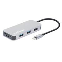 Docking Usb,manhattan,130615,-c 8 Ptos, Hdmi, Usb-c Pd/2xusbv3.2/usbv2.0, Red,sd/micro Sdd