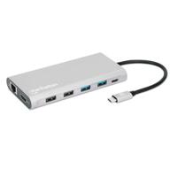 Docking Usb,manhattan,130660,-c 12 Ptos, Hdmix3, Usb-c Pd/usb-c/2xusbv3.2/2xusbv2.0, Red/sd/micro Sd