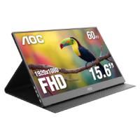 Monitor Portatil LED Aoc 16t20 / Color Negro / Panel IPS 15.6 / Usb-c / Aspecto 16:9 / T.d.respuesta 20ms / Resolucion 1920 X 1080 / 60 Hz / Contraste 50m:1 / Brillo 230 Cd/m2 / 3 Años De Garantia