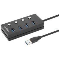 Hub/manhattan/180887/hub USB 3.2 Con 4 Puertos Tipo-a E Interruptor Por Puerto