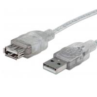 Cable Usb,manhattan,340496, V2.0 Ext. 3.0m Plata