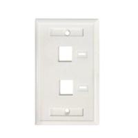 Tapa Faceplate , Intellinet,772396, Blanco 2 Perf. Etiqueta