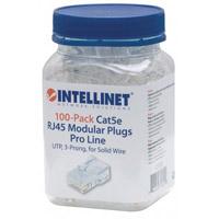 Plug Rj45,intellinet,790512, Cat 5e Utp Solido PRO 100 Pzas
