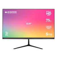 Monitor Acteck Captive Vivid Sp240 / 23.8 Pul / Plano / Full HD / 75 Hz / Bocinas Integradas / 5 Ms / IPS / HDMI + VGA + DC / Soporte Vesa 75 / 3 Años De Garantia / Negro / Ac-933841