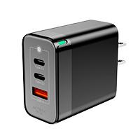 Cargador De Pared Acteck Energon Prime Cp65w / 65w / 2x Usb-c / 1x USB A / Negro / Ac-935579