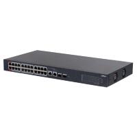 Switch/ Dahua/ Cs4226-24et-240/ POE De 26 Pts/ 24 Pts POE 10/100/ 2 Uplink 10/100/1000 + 2 Pts Sfp/ 240 Watts Totales/ / Administrable En La Nube Por Dolynk Care/poe Hasta 250 Mts/ Carcasa Metali