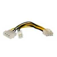 Cable Adaptador De 15cm Para Fuente De Poder - Alimentacin CPU Interno 4 Pines A 8 Pines Eps Con Lp4 - Hembra A Macho - Startech.com Mod. Eps48adap