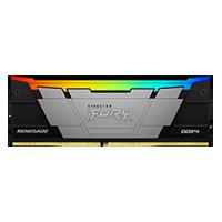 Memoria RAM Kingston Dimm DDR4 16gb 3200mt/s Fury Renegade Black Xmp Rgb Cl16 288pin 1.35v C/disipador De Calor P/pc/gamer/alto Rendimiento Kf432c16rb12a/16