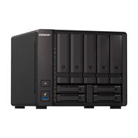 Nas Qnap Ts-h973ax-8g/ 9 Bahias /5 De 3,5 4 De 2,5/nucleo Cuadruple 2.2ghz/8gb DDR4 Sodimm Hasta 64gb/2 Pto 2,5 Gbe/1 Pto 10 Gbe /usb 3.2 X3/ Hotswap/ No Incluye Discos/ Amd