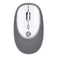 Mouse - Techzone - Tzacmoi16 - Inalambrico USB A - Bateria Aaa - Alcance 10m - Silicon Relleno De Gel - Reductor De Estrés - 2.4ghz - Optico - 1200 Dpis - 2 Botones + Scroll - Blanco/gris