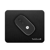 Mouse - Techzone - Tzacmoi30 - Inalambrico - Nanoreceptor USB A Y Tipo-c - Optico - Bateria Recargable - Incluye Mousepad - 2.4ghz - 1000/1200/1600 Dpis - 3 Botones + Scroll - Negro