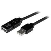 Cable De Extensin Alargador De 15m USB 2.0 Hi Speed Alta Velocidad Activo Amplificado - Macho A Hembra USB A - Negro - Startech.com Mod. Usb2aaext15m